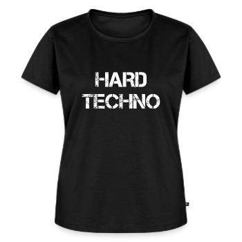 Hard Techno - Frauen Premium Bio T-Shirt - Schwarz - Vorne - Selfina (174cm)
