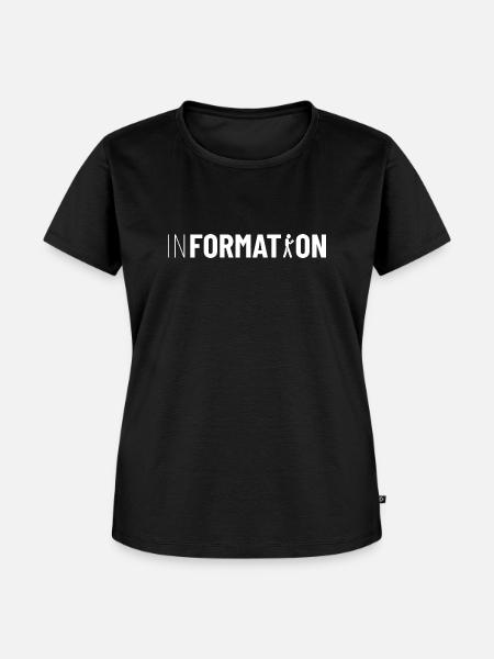 Information Pictogram Gesellschaft Sarkasmus - Frauen Premium Bio T-Shirt - Schwarz