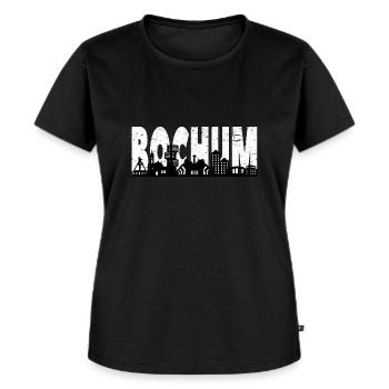 Bochum Skyline Stadt - Frauen Premium Bio T-Shirt - Schwarz - Vorne - Selfina (174cm)