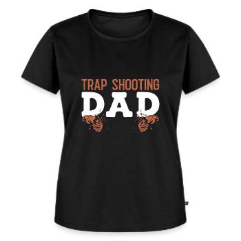 Clay pigeon shooting - Women's Premium Organic T-shirt - black - Front - Selfina (174cm)