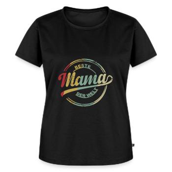 Beste Mama der Welt. - Frauen Premium Bio T-Shirt - Schwarz - Vorne - Selfina (174cm)