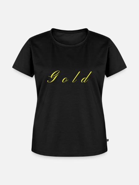 Gold - Frauen Premium Bio T-Shirt - Schwarz