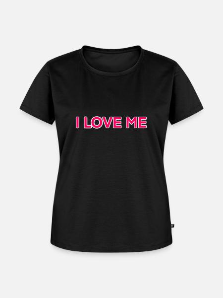 I LOVE ME - Frauen Premium Bio T-Shirt - Schwarz