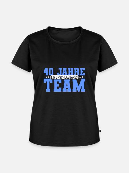 Rubinhochzeit 40 Hochzeitsjubiläum Geschenk - Frauen Premium Bio T-Shirt - Schwarz