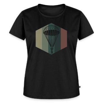 Parachute - Women's Premium Organic T-shirt - black - Front - Selfina (174cm)