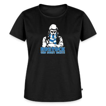 Rostock und sonst nichts - Frauen Premium Bio T-Shirt - Schwarz - Vorne - Selfina (174cm)