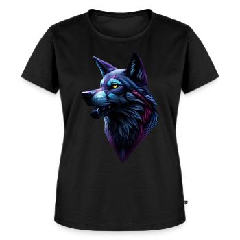 Loup - T-shirt Premium bio Femme - noir - Devant - Selfina (174cm)