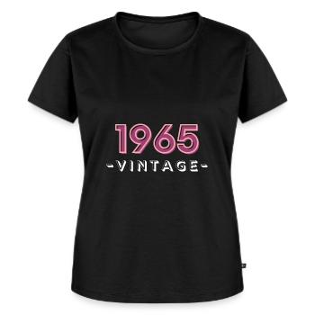 born 1965 gift idea birthday year 65 - Women's Premium Organic T-shirt - black - Front - Selfina (174cm)