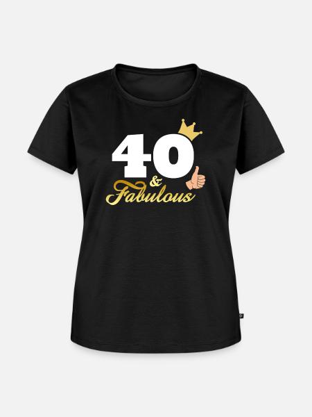 40 und fabelhaft - Frauen Premium Bio T-Shirt - Schwarz