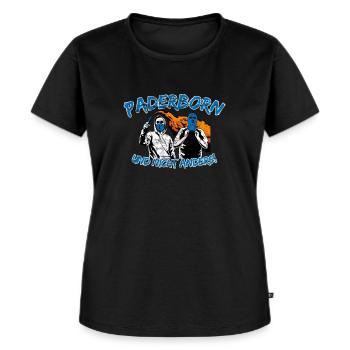 Paderborn und nicht anders UPDATE - Frauen Premium Bio T-Shirt - Schwarz - Vorne - Selfina (174cm)
