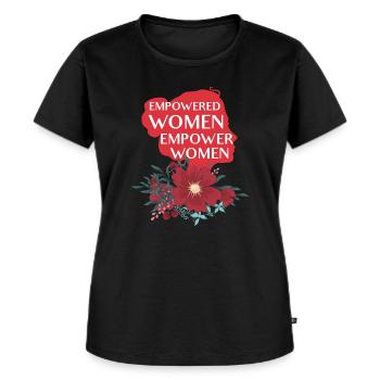 Empowered Women Empower Women - Frauenpower Design - Frauen Premium Bio T-Shirt - Schwarz - Vorne - Selfina (174cm)