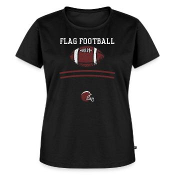 Flag Football - Football - Women's Premium Organic T-shirt - black - Front - Selfina (174cm)