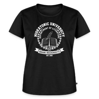 Cthulhu Oktopus Miskatonic Universität 1922 Arkham - Frauen Premium Bio T-Shirt - Schwarz - Vorne - Selfina (174cm)