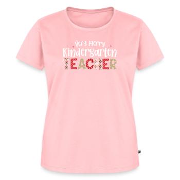 Très joyeux professeur de maternelle École de Noël - T-shirt Premium bio Femme - rose - Devant - AI Model Female 172 dark (172cm)