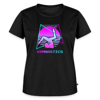 Retro Vintage Classic Gymnastics Gymnastic Gymnast - Women's Premium Organic T-shirt - black - Front - Selfina (174cm)