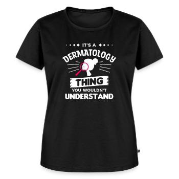 C’est une chose dermatologique que vous ne comprendriez pas - T-shirt Premium bio Femme - noir - Devant - Selfina (174cm)
