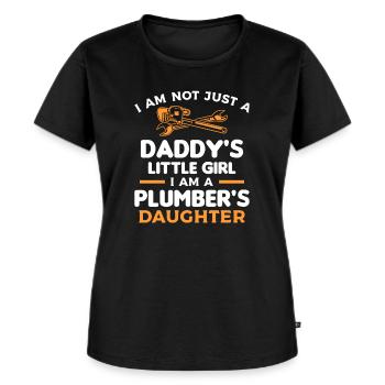 Ich bin nicht nur die kleine Tochter eines Vaters - Frauen Premium Bio T-Shirt - Schwarz - Vorne - Selfina (174cm)