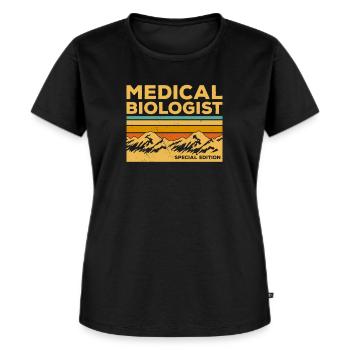 Vintage Medizinischer Biologe Sonderausgabe Biologie - Frauen Premium Bio T-Shirt - Schwarz - Vorne - Selfina (174cm)