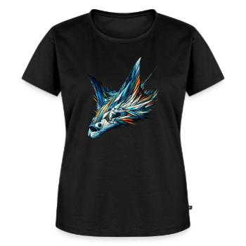 Polygon Art Stachelrochenfisch Stachelrochen - Frauen Premium Bio T-Shirt - Schwarz - Vorne - Selfina (174cm)