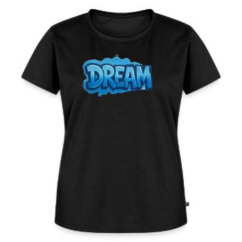 Großer Traum - Graffiti DREAM - Frauen Premium Bio T-Shirt - Schwarz - Vorne - Selfina (174cm)