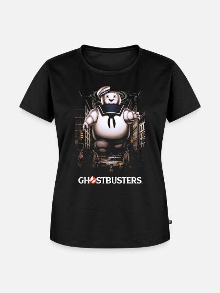 Ghostbusters Marshmallow-Mann - Frauen Premium Bio T-Shirt - Schwarz
