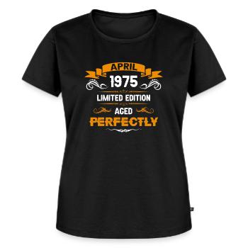 April 1976 Vintage Birthday Gift - Women's Premium Organic T-shirt - black - Front - Selfina (174cm)