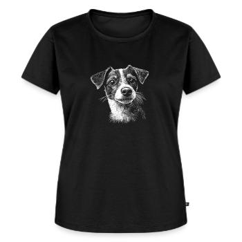 Jack Russell Terriers - Hund - Frauen Premium Bio T-Shirt - Schwarz - Vorne - Selfina (174cm)