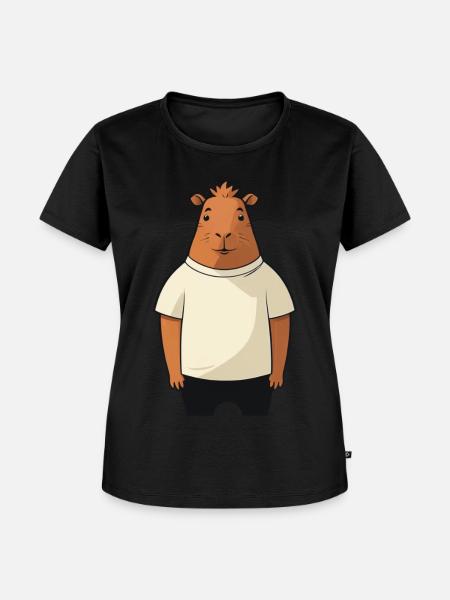 Capybara-Typ - Frauen Premium Bio T-Shirt - Schwarz