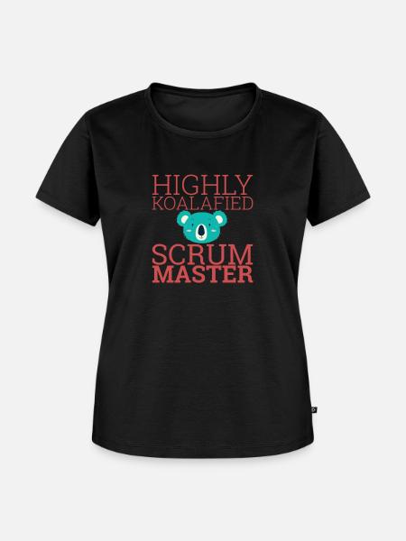 "Scrum Master Koalafied | "Scrum Master"" - Frauen Premium Bio T-Shirt - Schwarz