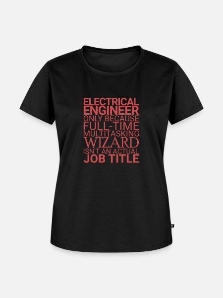 "Electrical Engineer Wizard | Elektrotechnik" - Frauen Premium Bio T-Shirt - Schwarz
