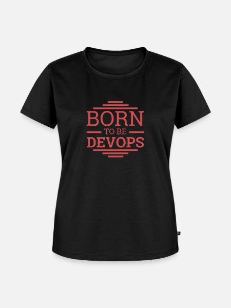 "DevOps Born | Softwareentwicklung" - Frauen Premium Bio T-Shirt - Schwarz