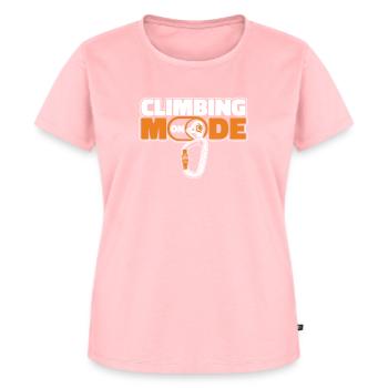 Climbing Mode On Sportklettern Speedklettern - Frauen Premium Bio T-Shirt - Rosa - Vorne - AI Model Female 172 dark (172cm)