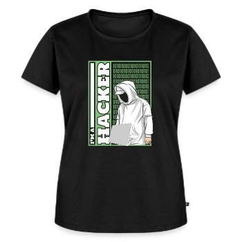 Je suis un hacker Ingénierie sociale Phishing Sniffer - T-shirt Premium bio Femme - noir - Devant - Selfina (174cm)