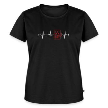 Elevator Technician Heartbeat Repair Elevator - Women's Premium Organic T-shirt - black - Front - Selfina (174cm)
