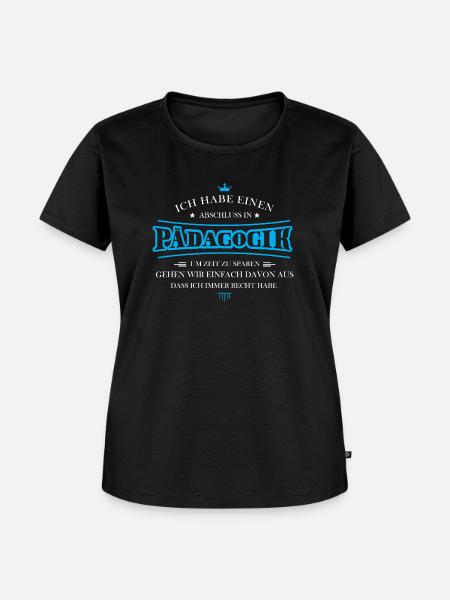 Pädagogik Shirt-Abschluss - Frauen Premium Bio T-Shirt - Schwarz