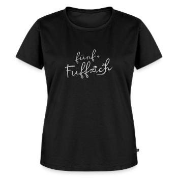 55 Geburtstag | Geboren 1965 | Fuffzich | Fünfzig - Frauen Premium Bio T-Shirt - Schwarz - Vorne - Selfina (174cm)