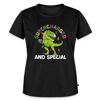 Audhd Behinderung er Autismus Adhs - Frauen Premium Bio T-Shirt - Schwarz - Vorne - Selfina (174cm)