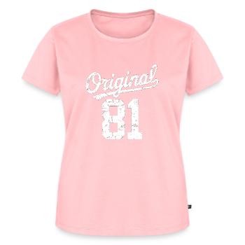Original 81 - 44 ans Anniversaire - T-shirt Premium bio Femme - rose - Devant - AI Model Female 172 dark (172cm)