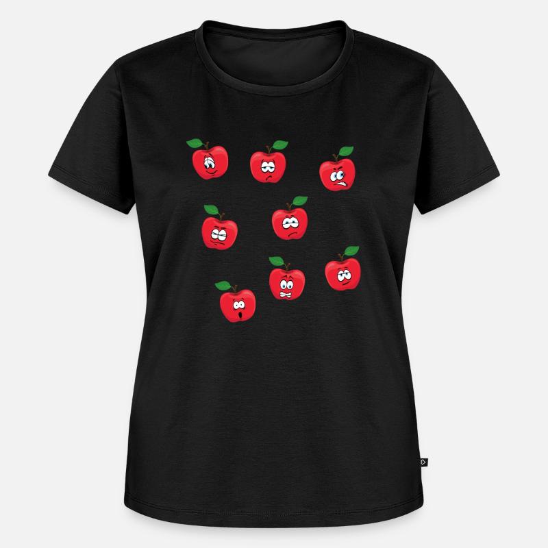 Äpfel - Frauen Premium Bio T-Shirt - Schwarz