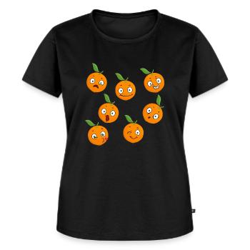 Orange - Women's Premium Organic T-shirt - black - Front - Selfina (174cm)