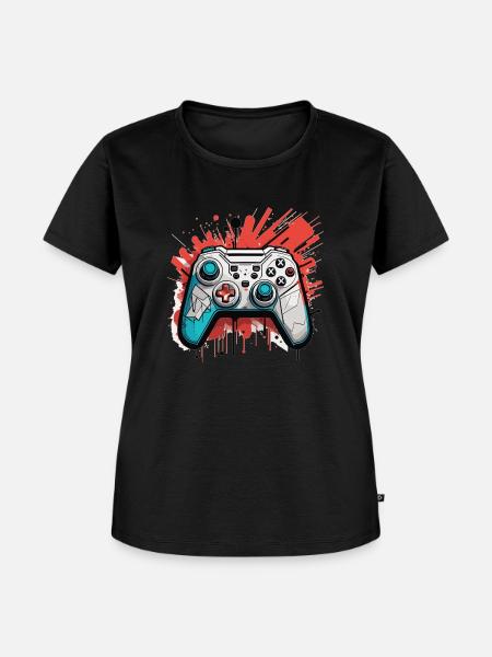 Gaming Controller - Frauen Premium Bio T-Shirt - Schwarz