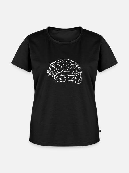Gehirn - Frauen Premium Bio T-Shirt - Schwarz