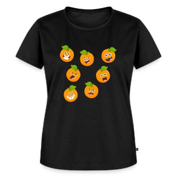 Mandarin - T-shirt Premium bio Femme - noir - Devant - Selfina (174cm)