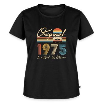 50. Geburtstag 50 Jahre Original 1975 - Frauen Premium Bio T-Shirt - Schwarz - Vorne - Selfina (174cm)