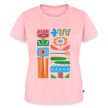 Retro Floral - Women's Premium Organic T-shirt - rose - Front - AI Model Female 172 dark (172cm)