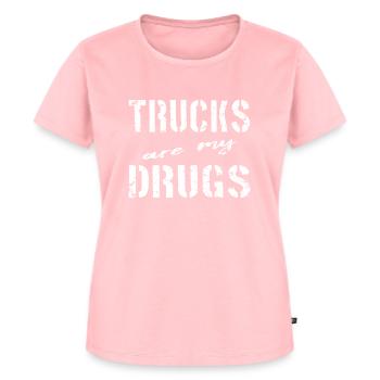 Trucks are my Drugs - Lkw Leidenschaft - Frauen Premium Bio T-Shirt - Rosa - Vorne - AI Model Female 172 dark (172cm)