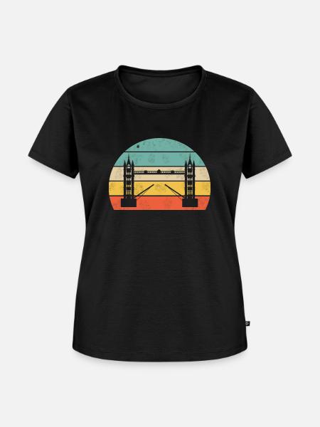 Tower Bridge Shirt - Frauen Premium Bio T-Shirt - Schwarz