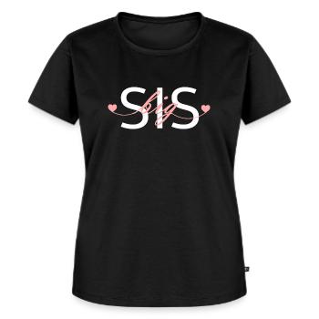Big Sis Grosse Schwester Geschwister Outfit - Frauen Premium Bio T-Shirt - Schwarz - Vorne - Selfina (174cm)