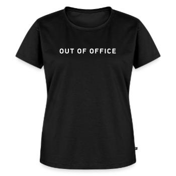 out of office - Women's Premium Organic T-shirt - black - Front - Selfina (174cm)