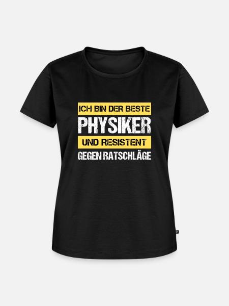 Resistenter Physiker - Frauen Premium Bio T-Shirt - Schwarz